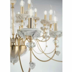 Klassieke 12-lichts Kroonluchter In Porselein En Luxe Geblazen Glas - Eteria 7 Klassieke 12-lichts Kroonluchter In Porselein En Luxe Geblazen Glas - Eteria -Slide Shop lampadario 12 luci classico in porcellana e vetro soffiato lusso eteria 2