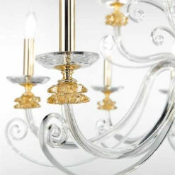 18-lichts Kroonluchter In Geblazen Glas En Klassiek Luxe Kristal - Cassea 14 18-lichts Kroonluchter In Geblazen Glas En Klassiek Luxe Kristal - Cassea -Slide Shop lampadario 18 luci in vetro soffiato e cristallo di lusso classico cassea 4