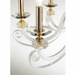 18-lichts Kroonluchter In Geblazen Glas En Klassiek Luxe Kristal - Cassea 16 18-lichts Kroonluchter In Geblazen Glas En Klassiek Luxe Kristal - Cassea -Slide Shop lampadario 18 luci in vetro soffiato e cristallo di lusso classico cassea 6