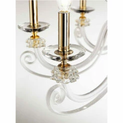6 Lichts Kroonluchter In Geblazen Glas En Klassiek Luxe Kristal - Cassea -Slide Shop lampadario 6 luci in vetro soffiato e cristallo di lusso classico cassea 8