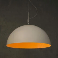 Moderne Tweekleurige Kroonluchter In-es.artdesign Mezza Luna In Nebuliet -Slide Shop lampadario sospeso in laprene e nebulite mezza luna by in es artdesign 5