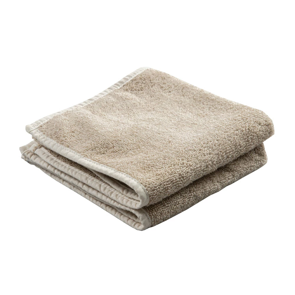 Badhanddoek Voor Gasten In Badstof Met Rand Van Gemengd Linnen 6-delig - Kam 17 Badhanddoek Voor Gasten In Badstof Met Rand Van Gemengd Linnen 6-delig - Kam - Afbeelding 17