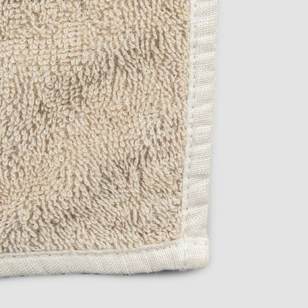 Badhanddoek Voor Gasten In Badstof Met Rand Van Gemengd Linnen 6-delig - Kam 19 Badhanddoek Voor Gasten In Badstof Met Rand Van Gemengd Linnen 6-delig - Kam - Afbeelding 19