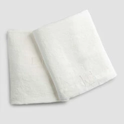 Dubbele Vellen In Natuurlijk Wit Linnen Met En Zonder Hoeken - Tenerino