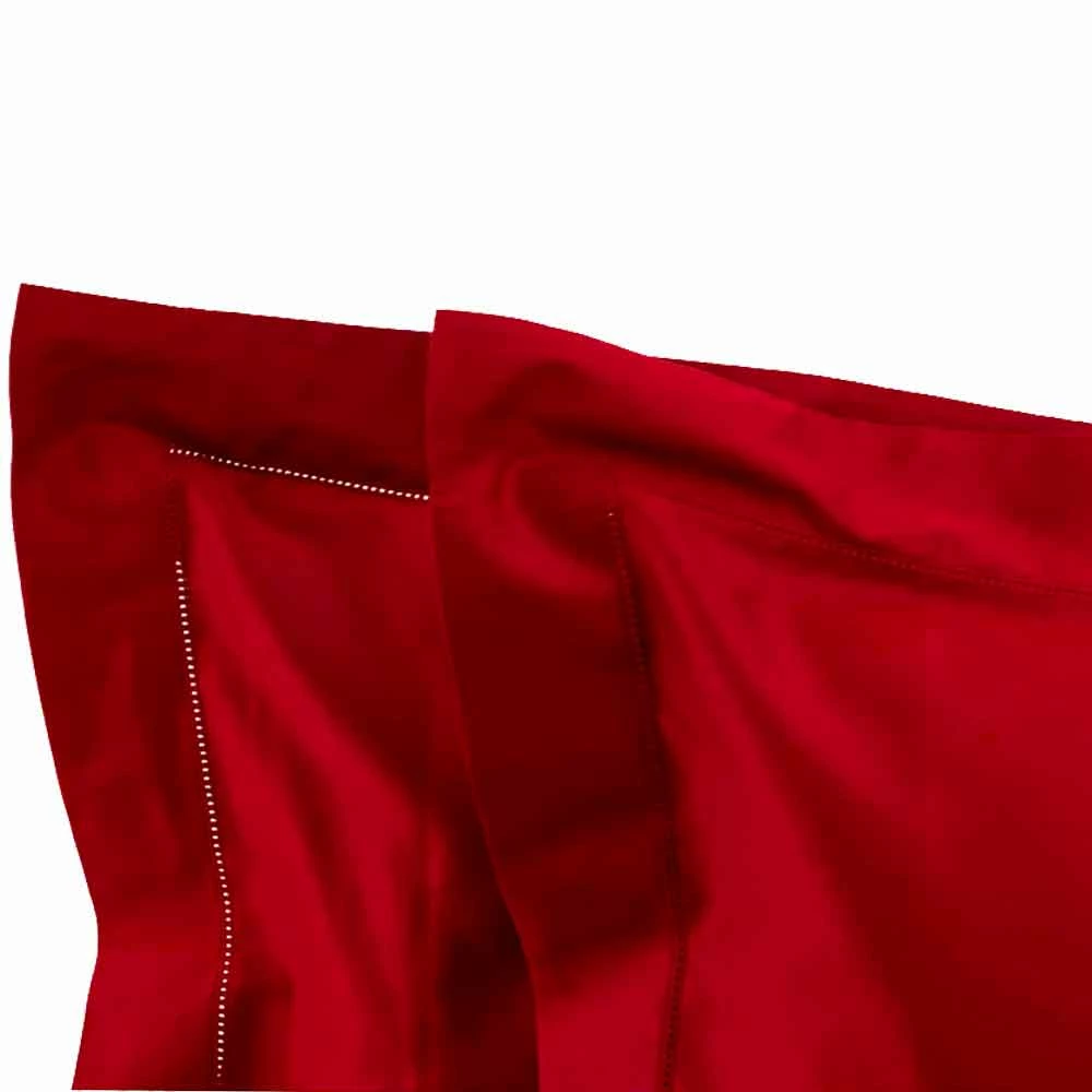 Lakens In Effen Kleur, Compleet In Katoensatijn Voor Tweepersoonsbed - Hibiscus 10 Lakens In Effen Kleur, Compleet In Katoensatijn Voor Tweepersoonsbed - Hibiscus - Afbeelding 10