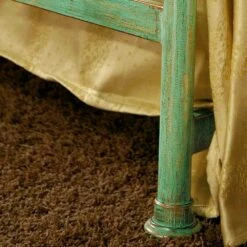 Eenpersoonsbed En Een Half Gabriella Groene Ijzeren Geslagen Koper -Slide Shop letto a una piazza e mezzo in ferro battuto verde rame gabriella 3