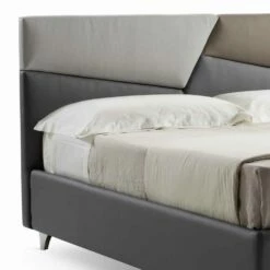 Dubbel Bed Met Container Bekleed Met Kunstleer Made In Italy - Raggino -Slide Shop letto con contenitore matrimoniale imbottito in ecopelle made in italy raggino 2
