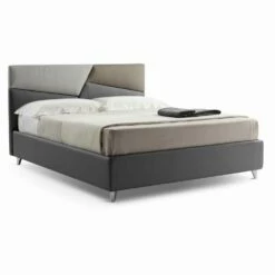 Dubbel Bed Met Container Bekleed Met Kunstleer Made In Italy - Raggino