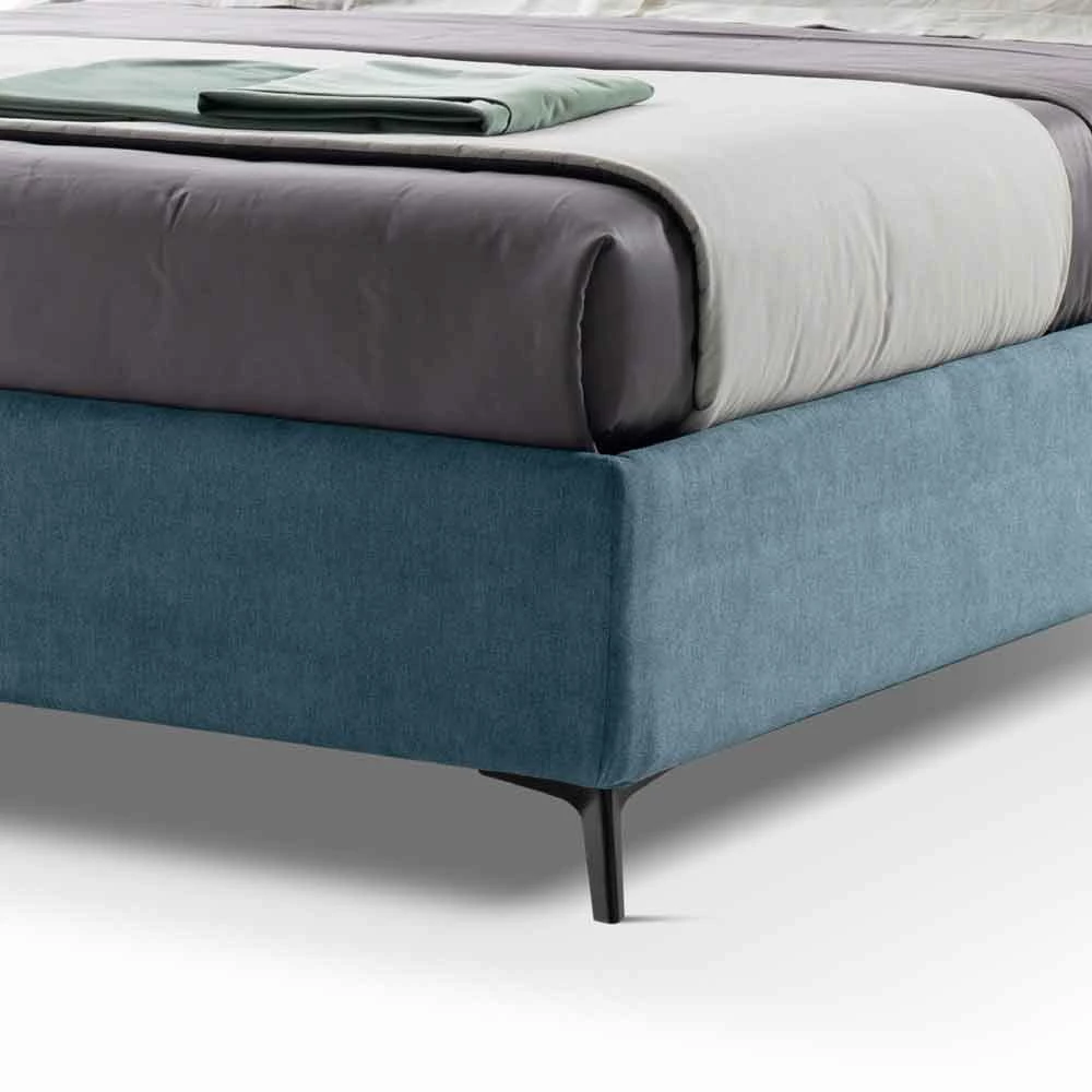 Tweepersoonsbed Met Container Gestoffeerd In Stof Gemaakt In Italië - Raggino 3 Tweepersoonsbed Met Container Gestoffeerd In Stof Gemaakt In Italië - Raggino - Afbeelding 3