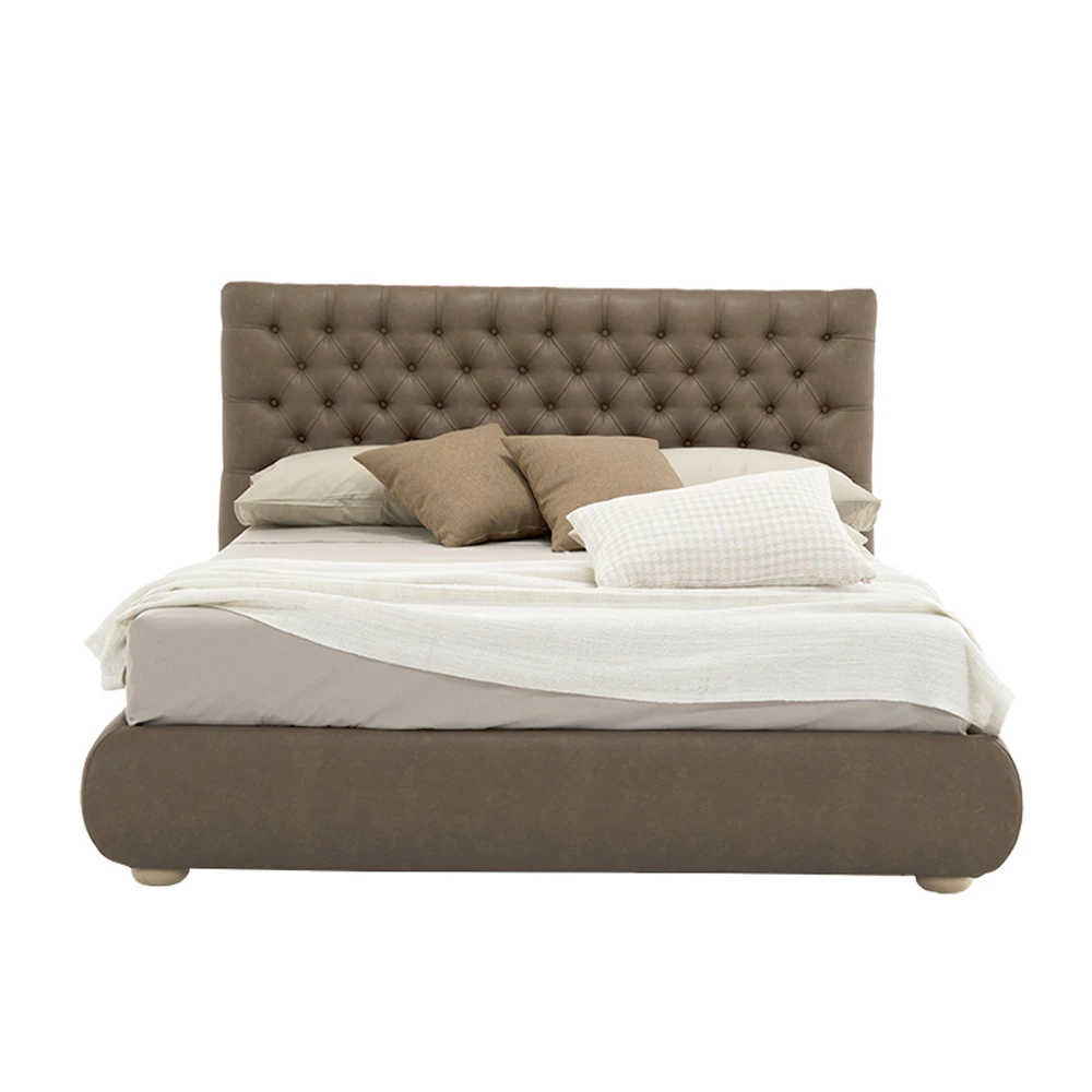 Klassiek Tweepersoonsbed Met Doos In Stof Of Ecoleer Made In Italy - Libanon 2 Klassiek Tweepersoonsbed Met Doos In Stof Of Ecoleer Made In Italy - Libanon - Afbeelding 2