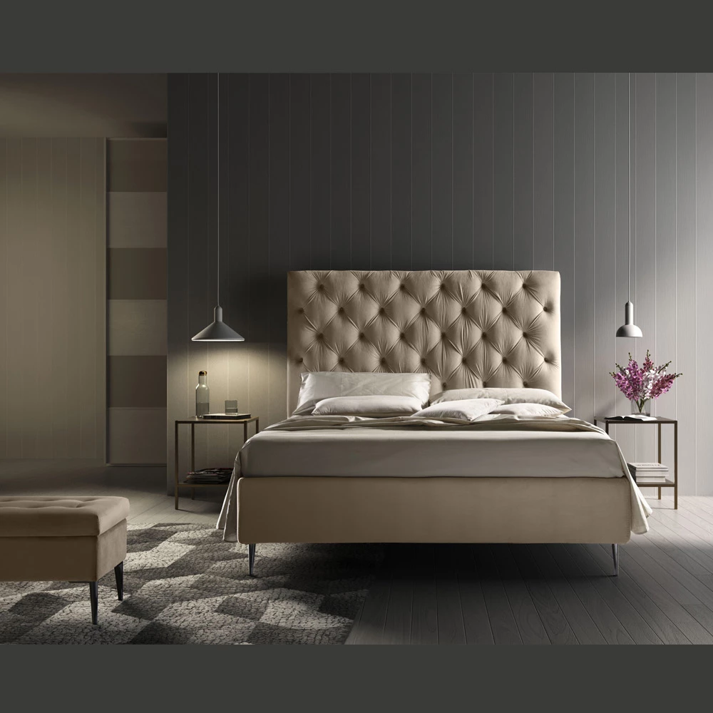 Tweepersoonsbed Met Opbergdoos En Onderstel 160x190 Made In Italy - Sallie 6 Tweepersoonsbed Met Opbergdoos En Onderstel 160x190 Made In Italy - Sallie - Afbeelding 6
