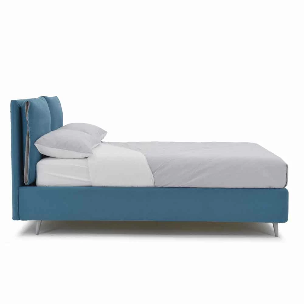 Tweepersoonsbed Met Container Bekleed Met Stof Made In Italy - Renato 7 Tweepersoonsbed Met Container Bekleed Met Stof Made In Italy - Renato - Afbeelding 7