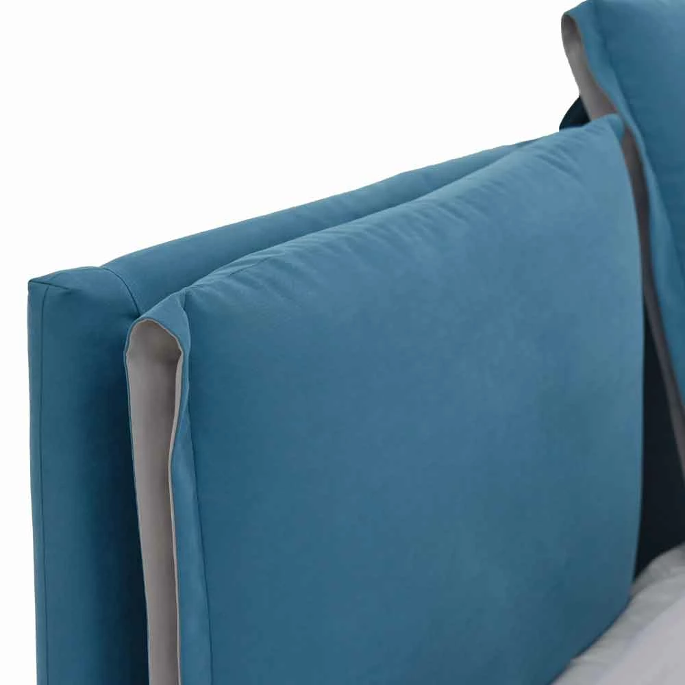 Tweepersoonsbed Met Container Bekleed Met Stof Made In Italy - Renato 8 Tweepersoonsbed Met Container Bekleed Met Stof Made In Italy - Renato - Afbeelding 8