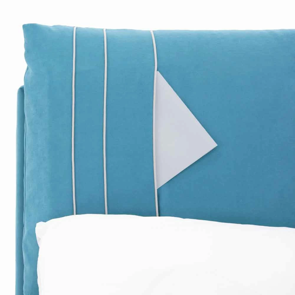 Tweepersoonsbed Met Container Bekleed Met Stof Made In Italy - Renato 11 Tweepersoonsbed Met Container Bekleed Met Stof Made In Italy - Renato - Afbeelding 11