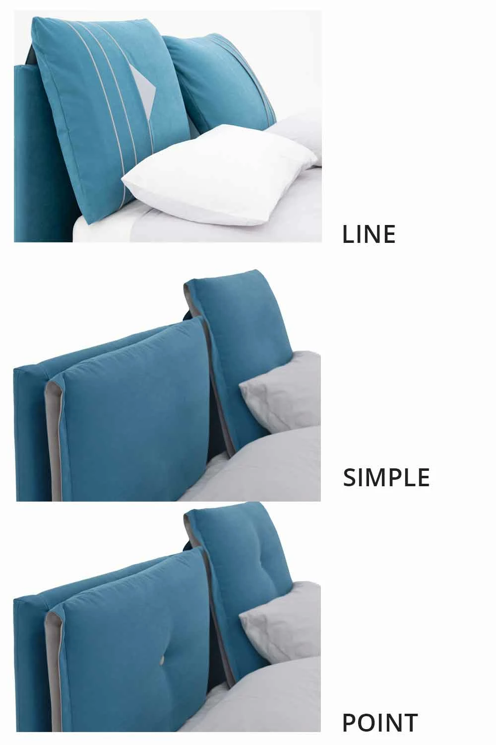 Tweepersoonsbed Met Container Bekleed Met Stof Made In Italy - Renato 3 Tweepersoonsbed Met Container Bekleed Met Stof Made In Italy - Renato - Afbeelding 3