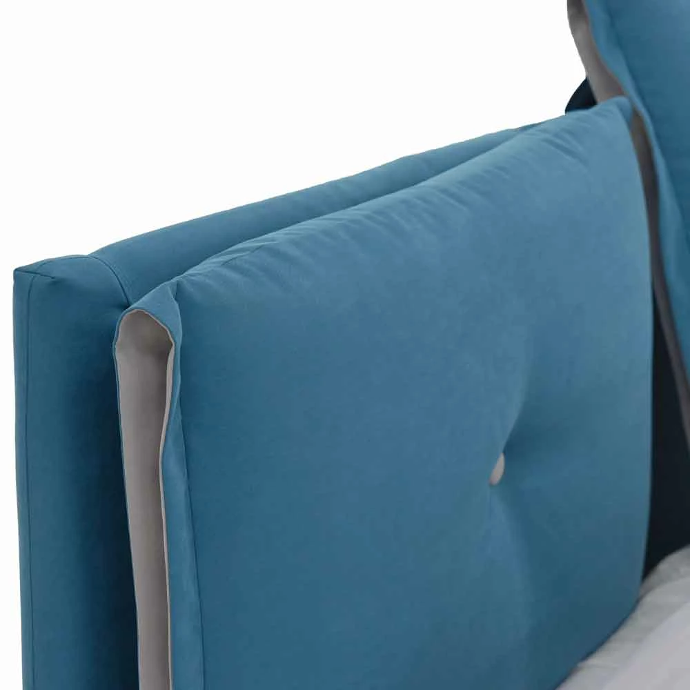 Tweepersoonsbed Met Container Bekleed Met Stof Made In Italy - Renato 4 Tweepersoonsbed Met Container Bekleed Met Stof Made In Italy - Renato - Afbeelding 4