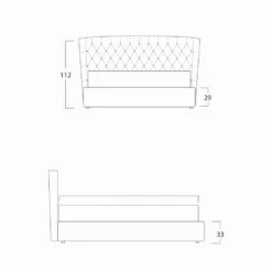 Tweepersoonsbed Zonder Doos, Eigentijds Ontwerp, Selene Door Bolzan -Slide Shop letto matrimoniale con testata trapuntata design moderno selene bolzan 5
