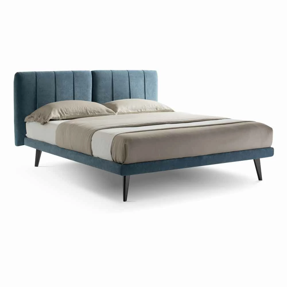 Modern Design Tweepersoonsbed In Made In Italy Stof - Nives 1 Modern Design Tweepersoonsbed In Made In Italy Stof - Nives