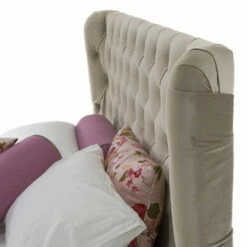 Luxe Tweepersoonsbed Met Box En Hoofdeinde Capitonnè Made In Italy - Papero -Slide Shop letto matrimoniale di lusso con box e testata capitonne made in italy papero 10