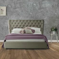 Luxe Tweepersoonsbed Met Box En Hoofdeinde Capitonnè Made In Italy - Papero -Slide Shop letto matrimoniale di lusso con box e testata capitonne made in italy papero 6