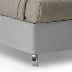 Luxe Tweepersoonsbed Met Box In Tweekleurige Stof Made In Italy - Carmelo -Slide Shop letto matrimoniale di lusso con box in tessuto bicolore made in italy carmelo 2