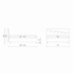 Luxe Tweepersoonsbed Met Box In Tweekleurige Stof Made In Italy - Carmelo -Slide Shop letto matrimoniale di lusso con box in tessuto bicolore made in italy carmelo 5