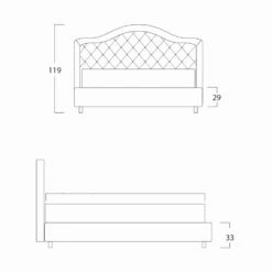 Tweepersoonsbed Zonder Doos, Klassiek Ontwerp, Capri By Bolzan -Slide Shop letto matrimoniale imbottito capitonne design classico capri bolzan 9