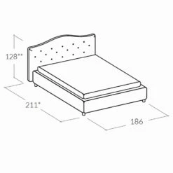 Gestoffeerd Bed Met Caisson 160x190 / 200cm Leone -Slide Shop letto matrimoniale imbottito con box contenitore 160x190 200cm leone 7