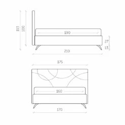 Gestoffeerd Tweepersoonsbed Met Opbergdoos Made In Italy - Zonnebloem -Slide Shop letto matrimoniale imbottito con box contenitore made in italy girasole 12
