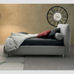 Gewatteerd Tweepersoonsbed Met Doos, Stof Of Ecoleer Made In Italy - Lardino -Slide Shop letto matrimoniale imbottito con box tessuto o ecopelle made in italy lardino 7