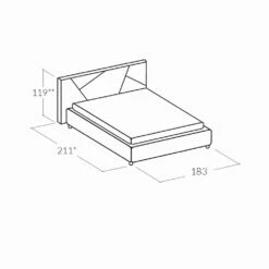 Bed Gestoffeerd Bed Met Container Opheffen Van 160x190 / 200cm Mia -Slide Shop letto matrimoniale imbottito con contenitore alzante 160x190 200cm mia 10