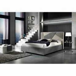Bed Gestoffeerd Bed Met Container Opheffen Van 160x190 / 200cm Mia -Slide Shop letto matrimoniale imbottito con contenitore alzante 160x190 200cm mia 9