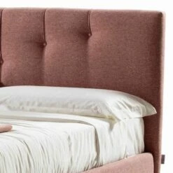 Bekleed Tweepersoonsbed In Stof Met Doos Gemaakt In Italië - Masker -Slide Shop letto matrimoniale imbottito con contenitore in tessuto made in italy maschera 1