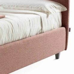 Bekleed Tweepersoonsbed In Stof Met Doos Gemaakt In Italië - Masker -Slide Shop letto matrimoniale imbottito con contenitore in tessuto made in italy maschera 2