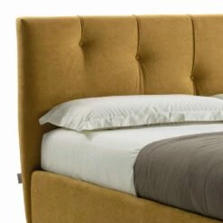 Bekleed Tweepersoonsbed In Stof Met Doos Gemaakt In Italië - Masker -Slide Shop letto matrimoniale imbottito con contenitore in tessuto made in italy maschera 6