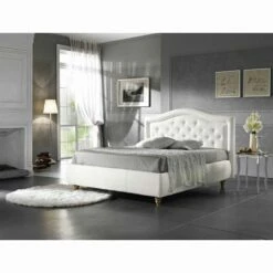 Dubbel Bed Bekleed Met Kunstleer Met Doos 160x190 / 200 Cm Agly -Slide Shop letto matrimoniale imbottito in ecopelle con box 160x190 200 cm agly 9