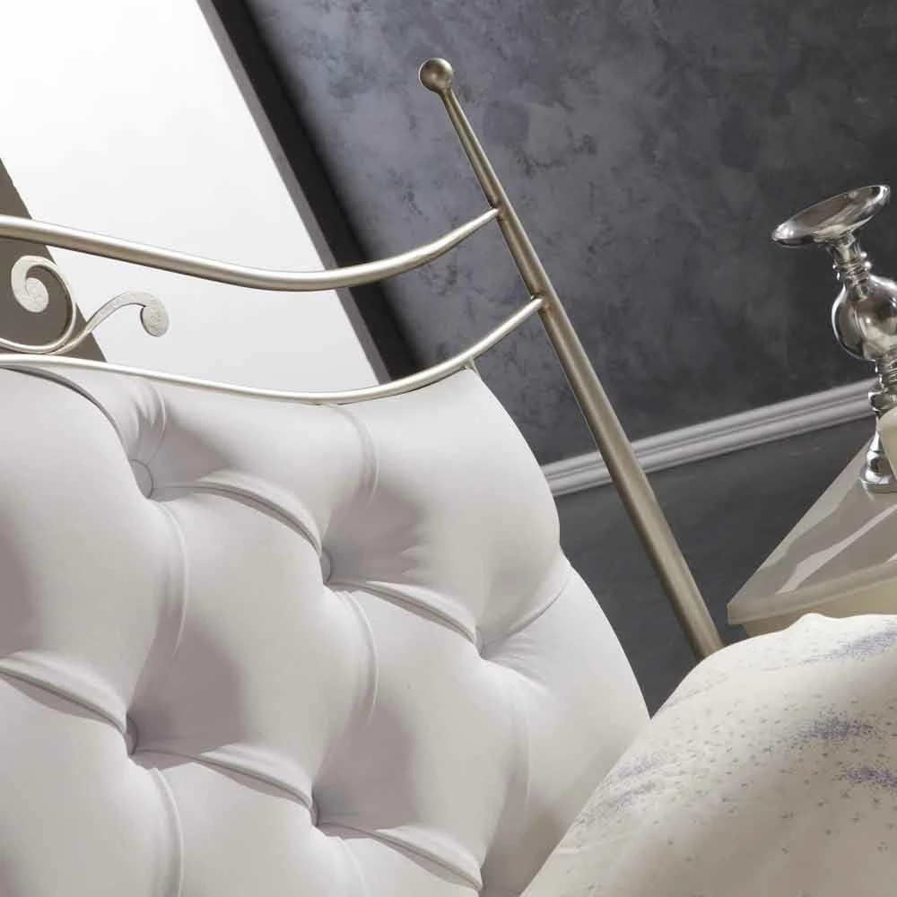 Gestoffeerd Dubbel Bed Met De Hand Gemaakt In Massief Ijzer Gracie 5 Gestoffeerd Dubbel Bed Met De Hand Gemaakt In Massief Ijzer Gracie - Afbeelding 5