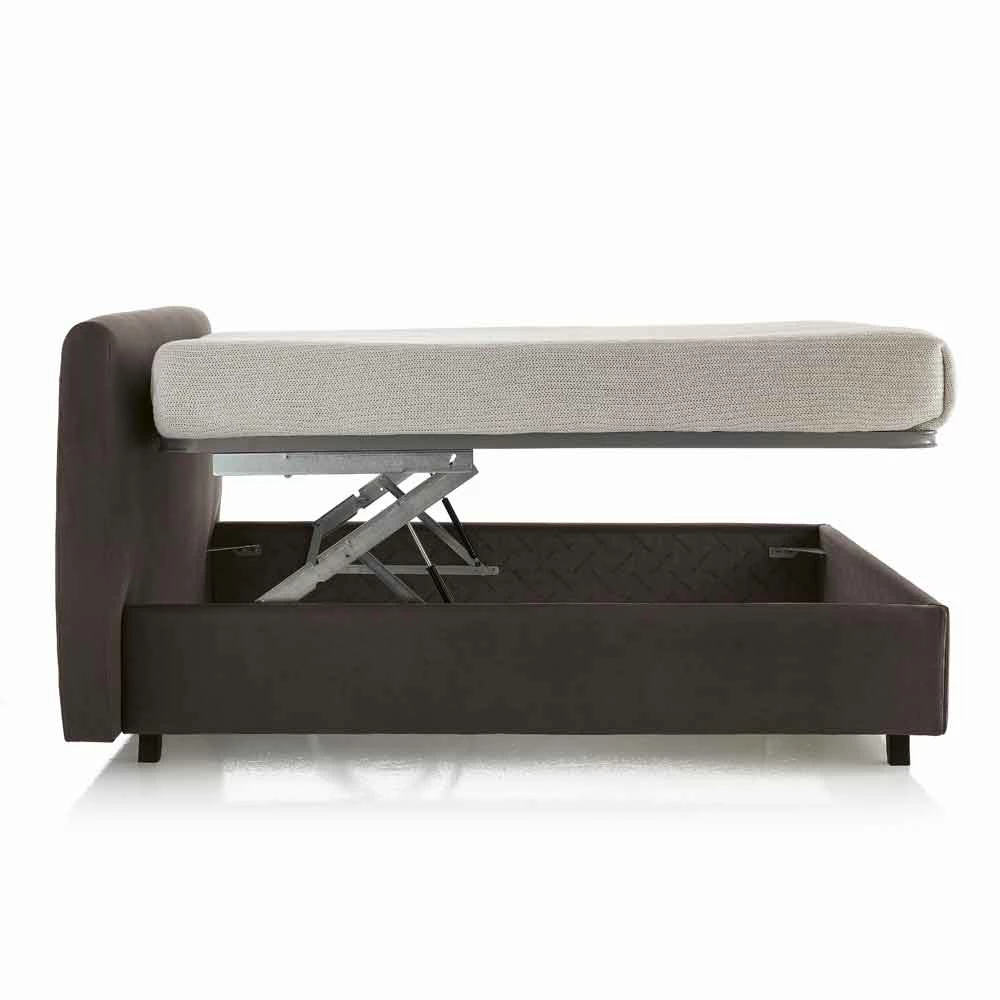 Dubbel Bed In Kunstleer Met Doos Piek 160x190 / 200 Cm Mia 11 Dubbel Bed In Kunstleer Met Doos Piek 160x190 / 200 Cm Mia - Afbeelding 11