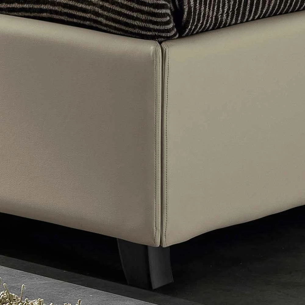 Dubbel Bed In Kunstleer Met Doos Piek 160x190 / 200 Cm Mia 6 Dubbel Bed In Kunstleer Met Doos Piek 160x190 / 200 Cm Mia - Afbeelding 6