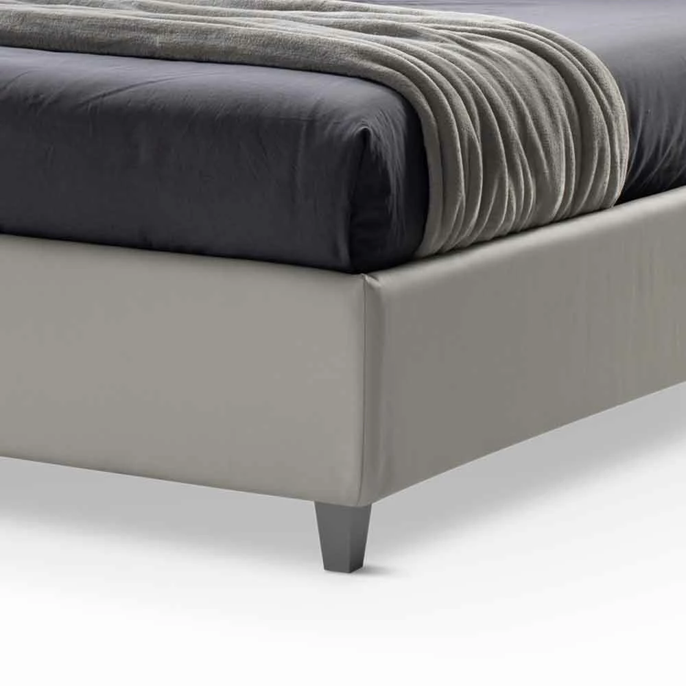 Tweepersoonsbed Van Kunstleer Met Box En Glad Hoofdeinde Gemaakt In Italië - Arturo 3 Tweepersoonsbed Van Kunstleer Met Box En Glad Hoofdeinde Gemaakt In Italië - Arturo - Afbeelding 3