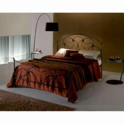 Tweepersoonsbed Smeedijzer Swan, Kwaliteit Made In Italy