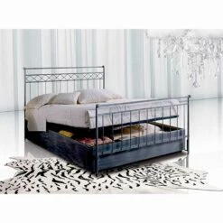 Tweepersoonsbed Smeedijzer Hephaestus, Kwaliteit Made In Italy -Slide Shop letto matrimoniale in ferro battuto efesto 2
