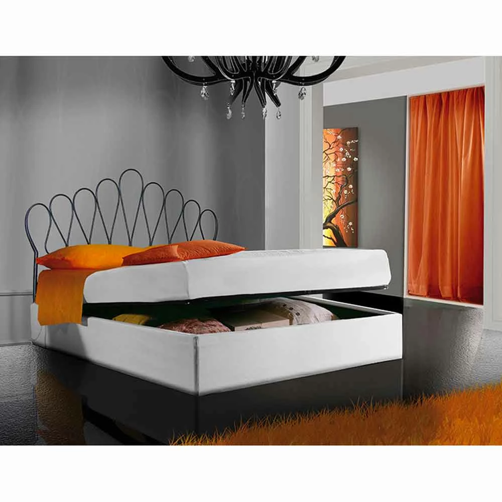 Tweepersoonsbed Smeedijzer Sextant, Kwaliteit 100% Made In Italy 2 Tweepersoonsbed Smeedijzer Sextant, Kwaliteit 100% Made In Italy - Afbeelding 2