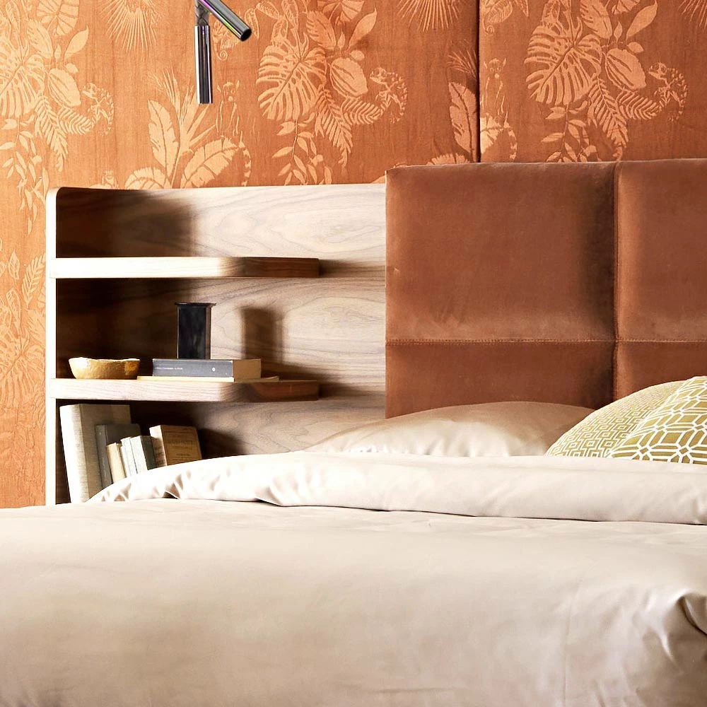 Grilli York Maakte Italië Massief Houten Gestoffeerd Tweepersoonsbed 5 Grilli York Maakte Italië Massief Houten Gestoffeerd Tweepersoonsbed - Afbeelding 5