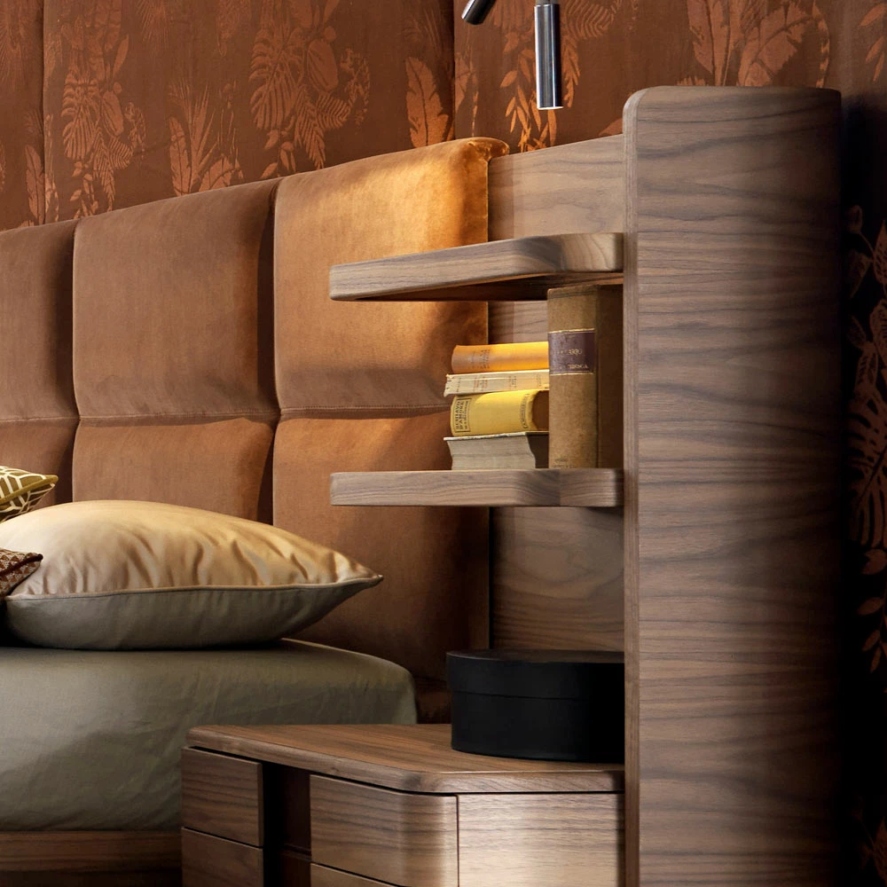 Grilli York Maakte Italië Massief Houten Gestoffeerd Tweepersoonsbed 7 Grilli York Maakte Italië Massief Houten Gestoffeerd Tweepersoonsbed - Afbeelding 7