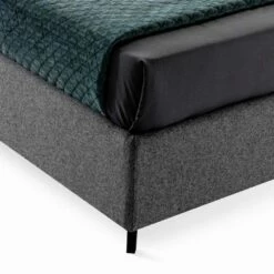 Stoffen Tweepersoonsbed Met Box En Gestreept Hoofdeinde Made In Italy - Nives -Slide Shop letto matrimoniale in tessuto con box e testata a righe made in italy nives 3