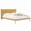 Tweepersoonsbed In Stof Met Metalen Poten Made In Italy - Glorio