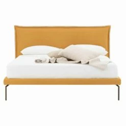 Tweepersoonsbed In Stof Met Metalen Poten Made In Italy - Glorio -Slide Shop letto matrimoniale in tessuto con piedini in metallo made in italy glorio 7