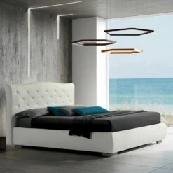 Modern Tweepersoonsbed Met Bedstee En Gewatteerd Hoofdeinde - Londen 29 Modern Tweepersoonsbed Met Bedstee En Gewatteerd Hoofdeinde - Londen -Slide Shop letto matrimoniale moderno con box e testata trapuntata londra 10