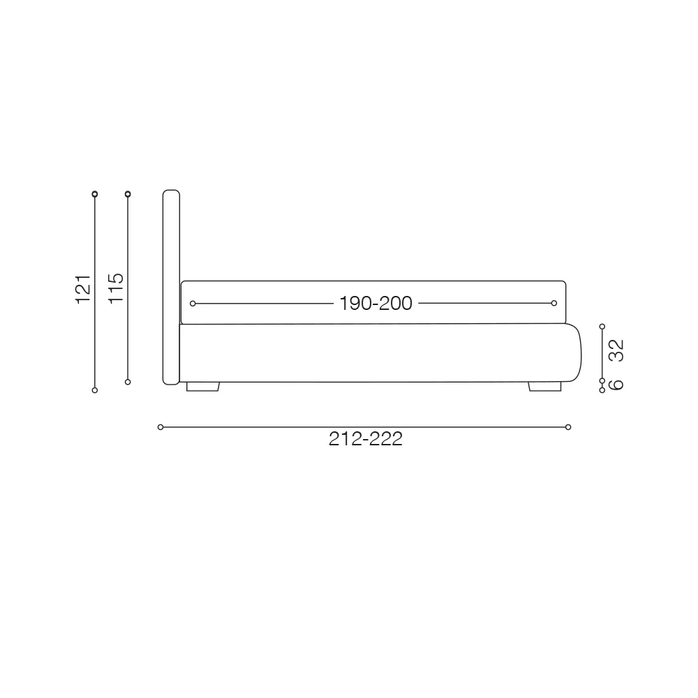 Modern Tweepersoonsbed Met Bedstee En Gewatteerd Hoofdeinde - Londen 19 Modern Tweepersoonsbed Met Bedstee En Gewatteerd Hoofdeinde - Londen - Afbeelding 19
